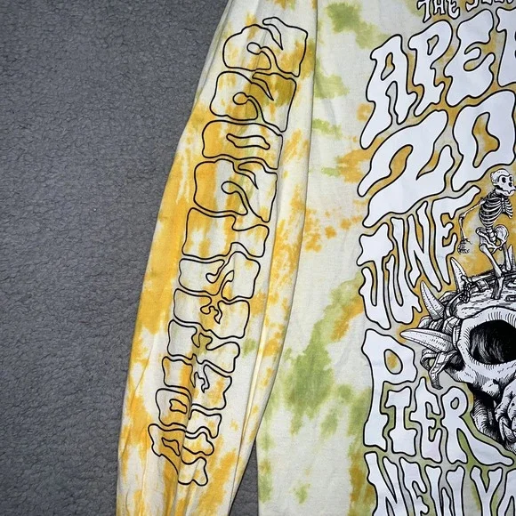 Ape Fest 2022 Bored Ape Yacht Club Shirt Men Sz S Yellow Tie Dye Long Sleeve Tee - Picture 2 of 7